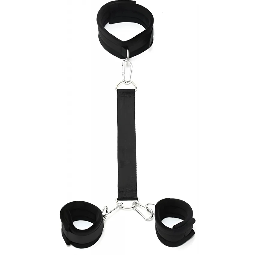 Cătușe cu Zgardă Soft Collar Rimba Negru