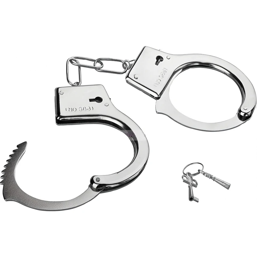 Cătușe Metalice Din Inox Police Argintiu