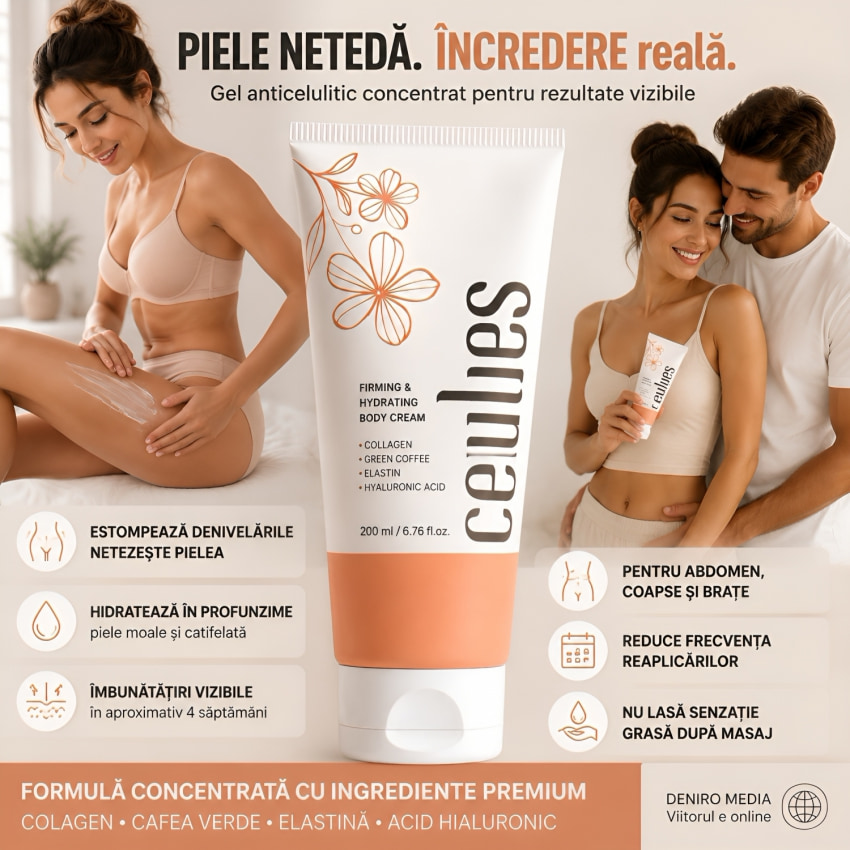 Celluless Gel Anticelulitic Epidermă Netedă și Fermă 60ml