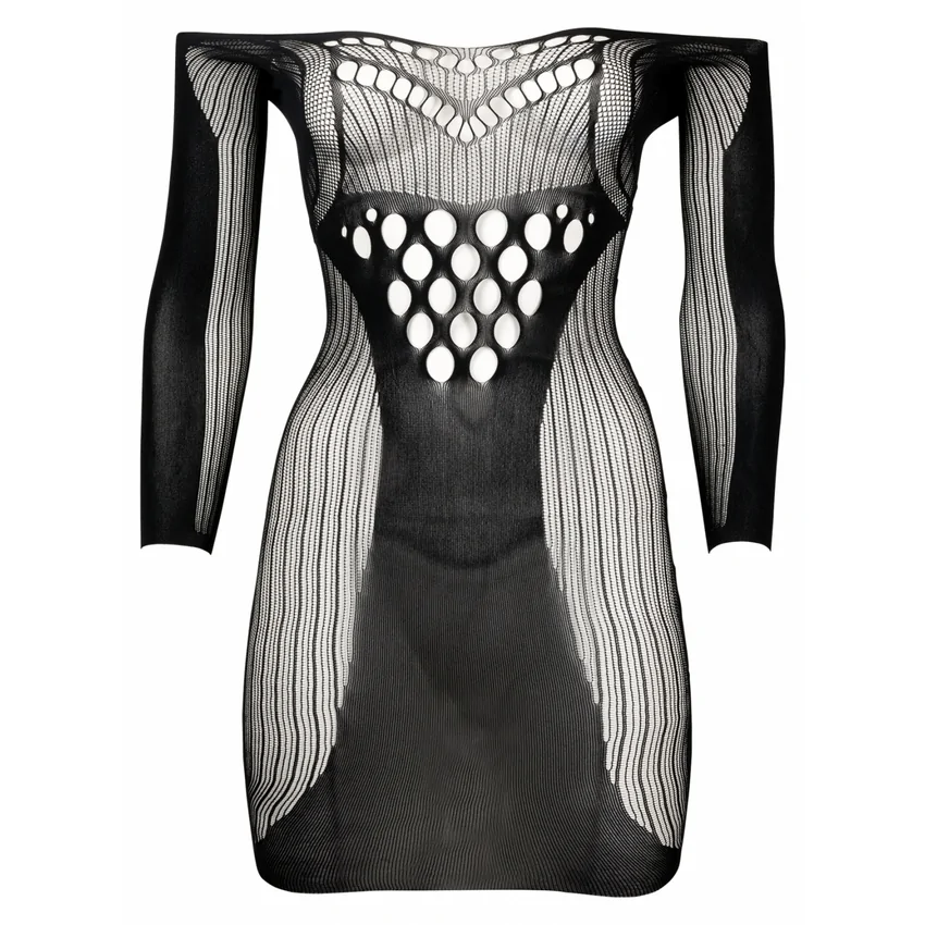 Chemise Le Desir Long Sleeved Mini Dress Negru S-L
