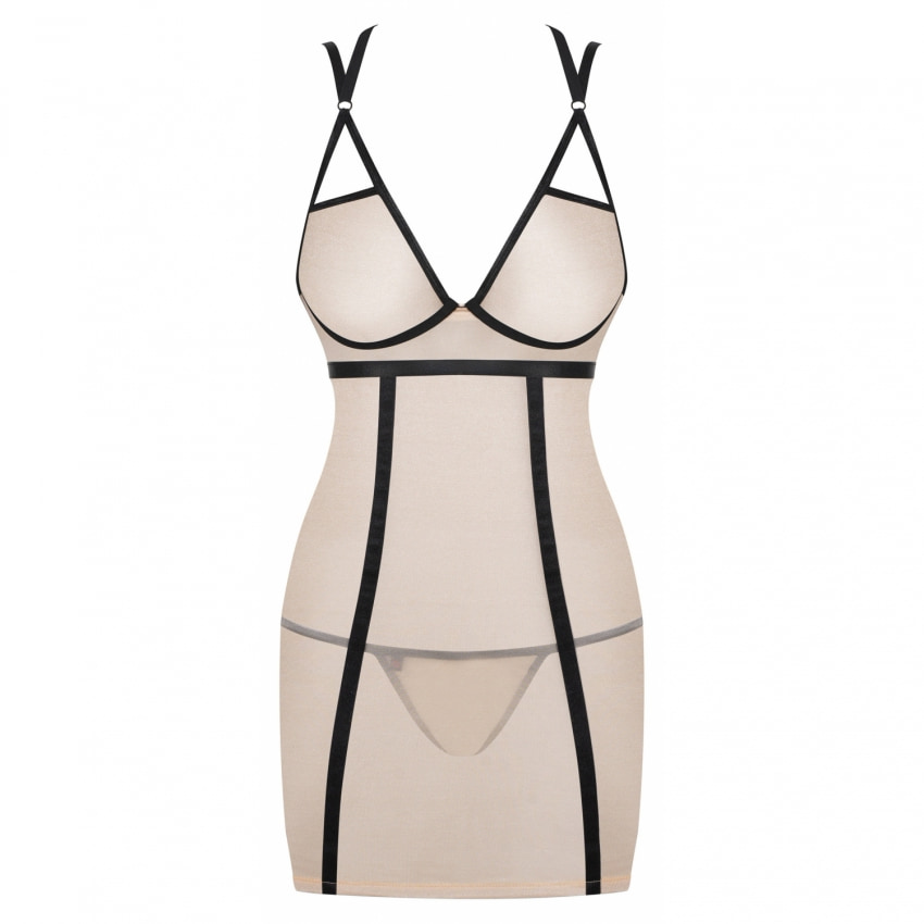 Chemise Obsessive Nudelia Noir Bej S-M