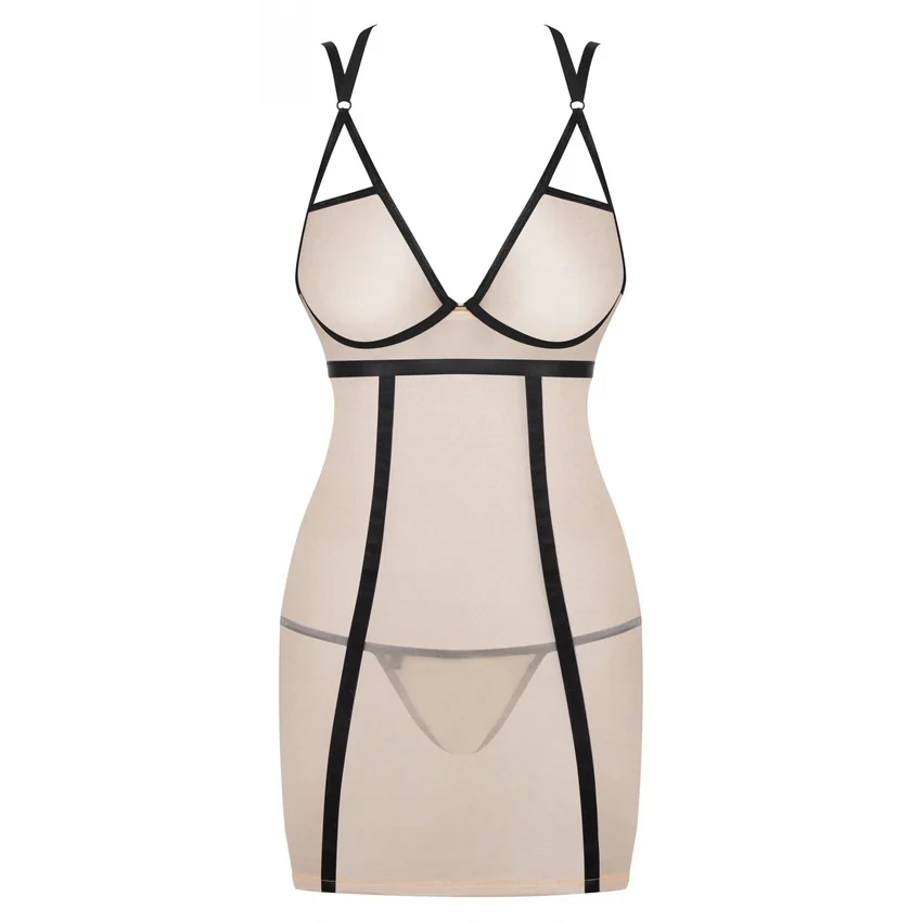 Chemise Obsessive Nudelia Noir Bej S-M