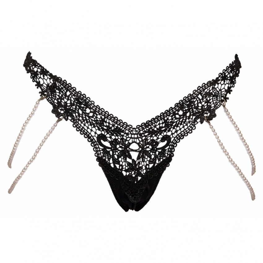 Chilot Cottelli Collection Pearls Negru S-M