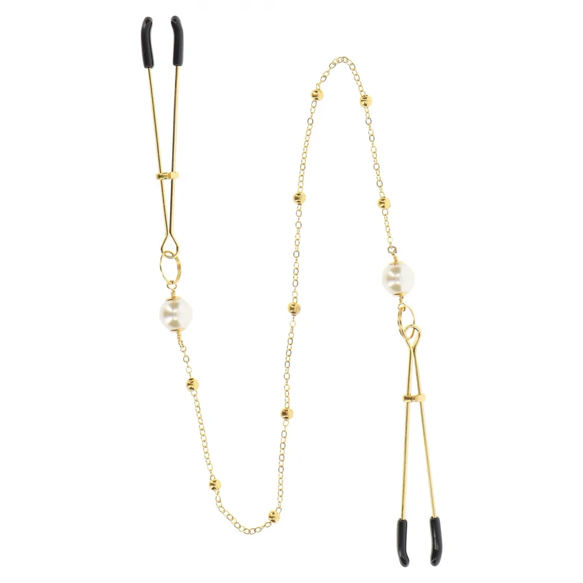 Cleme Pentru Sfârcuri Deluxe Chain Auriu