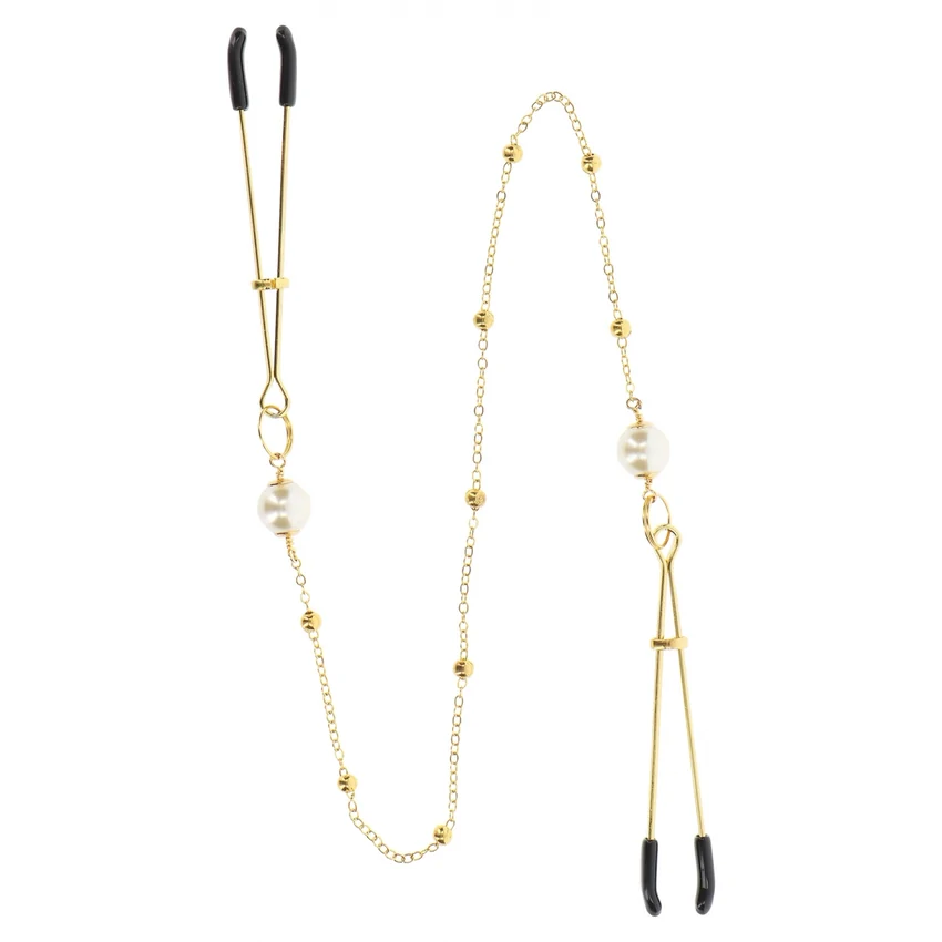 Cleme Pentru Sfârcuri Deluxe Chain Auriu