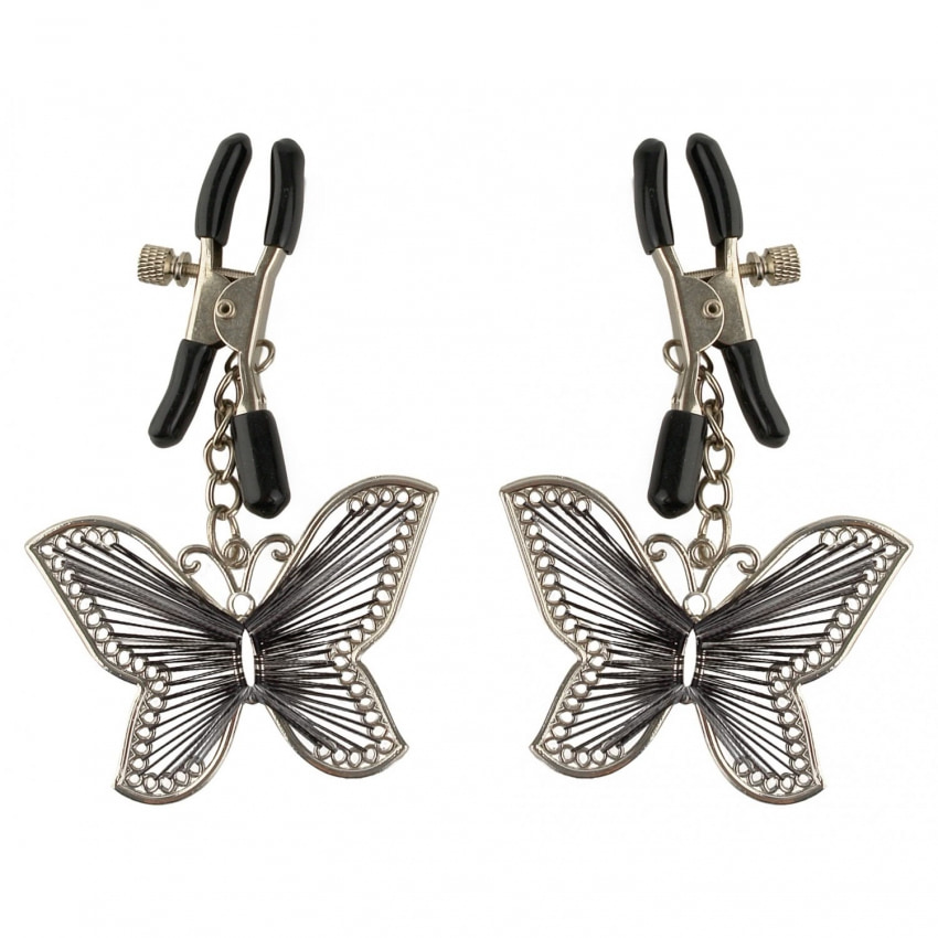 Cleme Sfârcuri Butterfly Argintiu