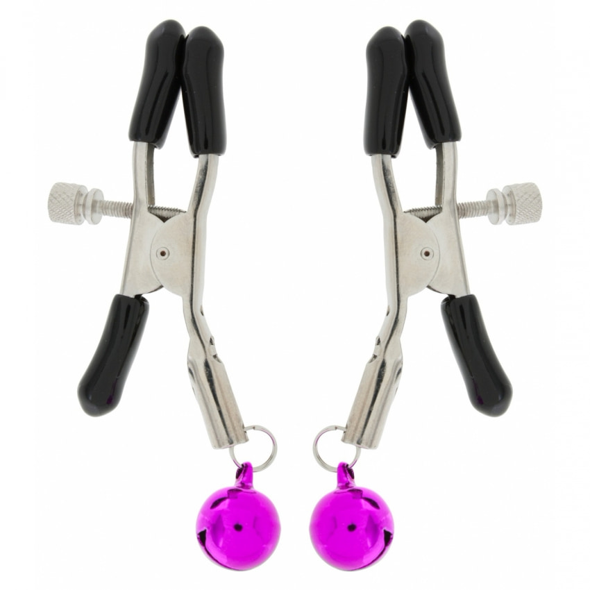 Clești ToyJoy Pentru Sfârcuri Nipple Teasers cu Clopoței Negru