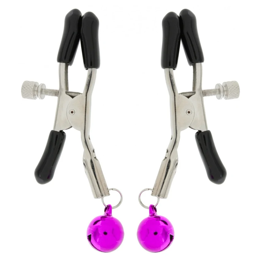Clești ToyJoy Pentru Sfârcuri Nipple Teasers cu Clopoței Negru