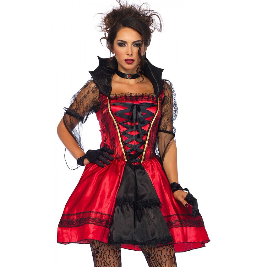 Costum Leg Avenue Gothic Vampire Roșu S