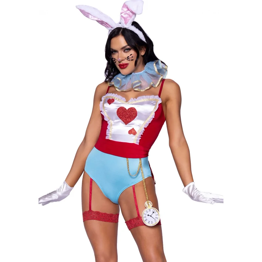 Costum Leg Avenue White Rabbit Bodysuit Multicolor S