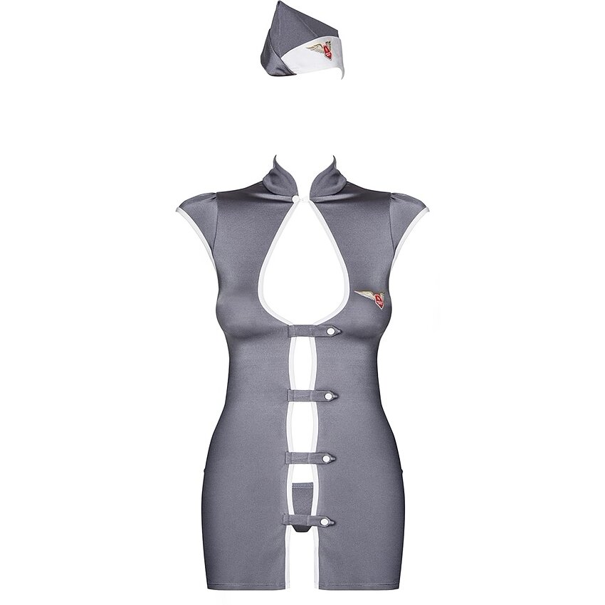 Costum Obsessive Stewardesă Gri L-XL