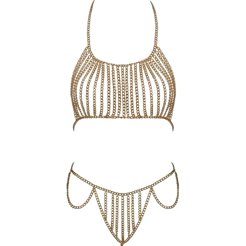 Cottelli Collection – Bikini Din Lanț Auriu, Ajustabil