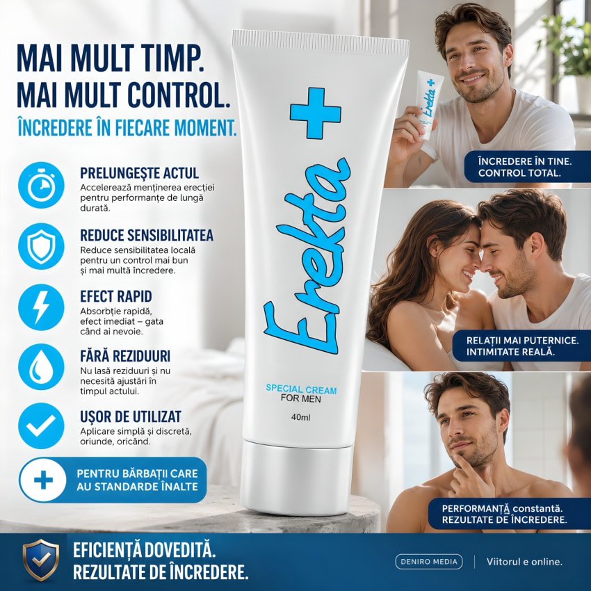 Cremă Ejaculare Prea rapidă Erekta Plus 40ml
