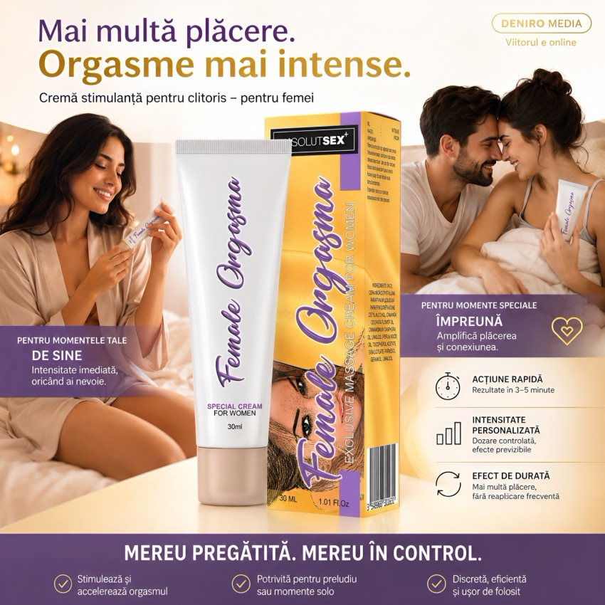 Cremă Stimulatoare Female Plăcere sexuală maximă Fără întârziere 30ml