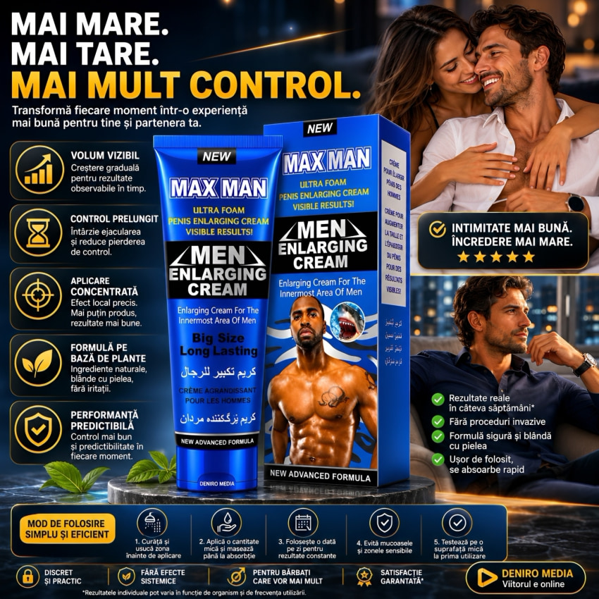 Cremă Creștere Mădular Maxman Albastru 50ml