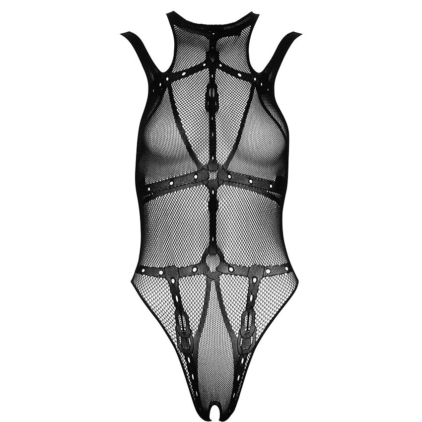 Crotchless Body Cottelli Collection Maya Negru S-L