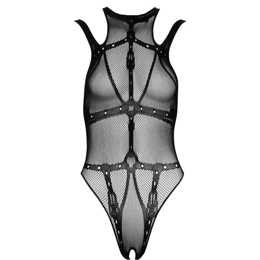 Crotchless Body Cottelli Collection Maya Negru S-L