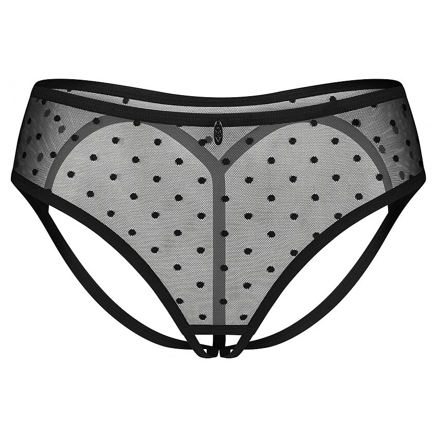 Crotchless Panties Obsessive Nuites Negru L-XL