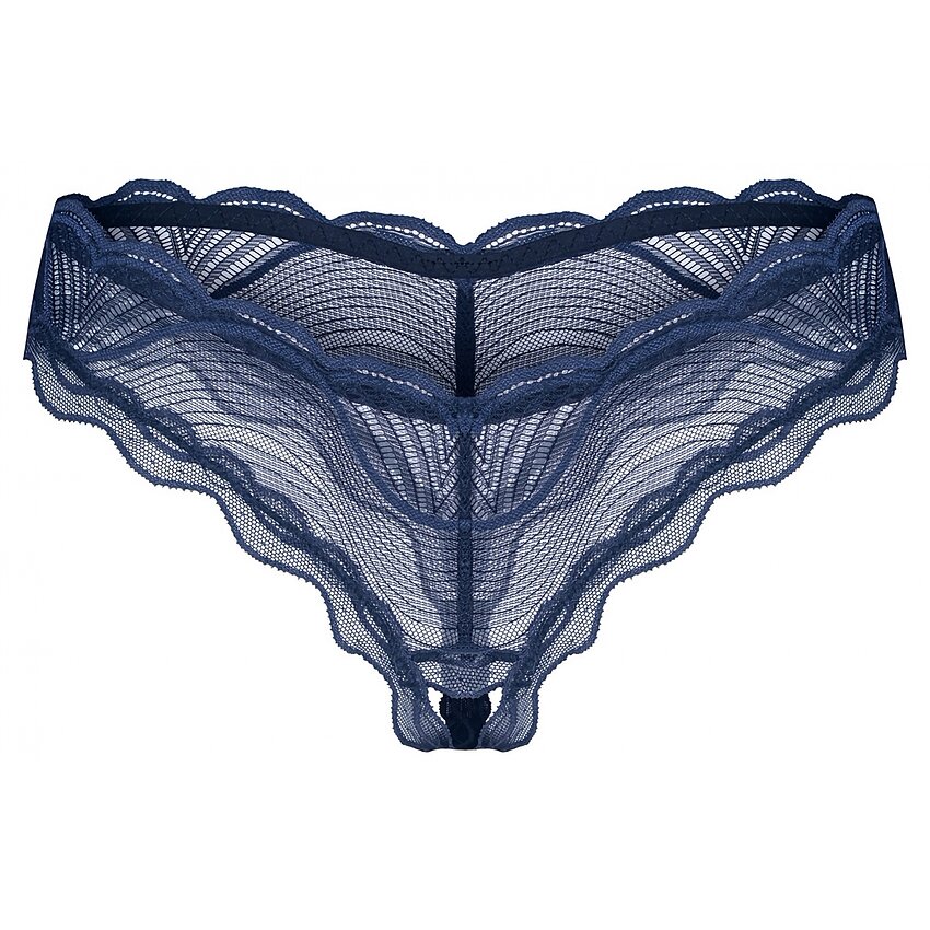 Crotchless Thong Obsessive Nightly Albastru XS-S