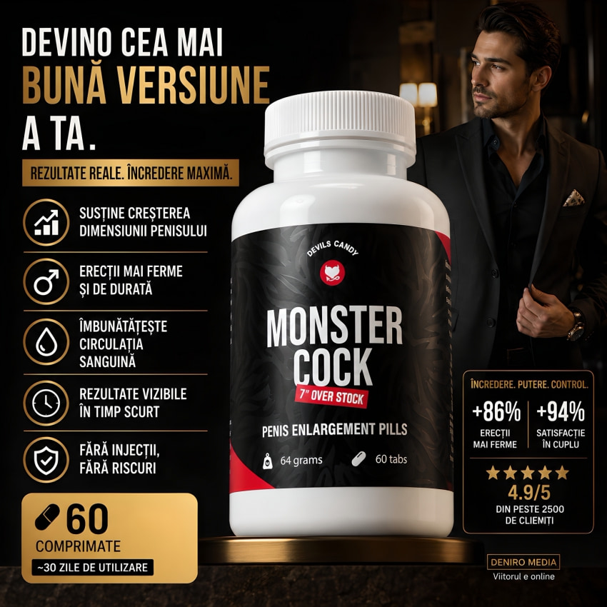 Devils Candy Monster Falus — 60 Capsule, Supliment Bărbați