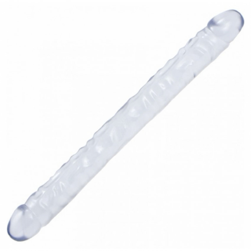 Dildo Crystal Jellies Double 18 Inch Transparent