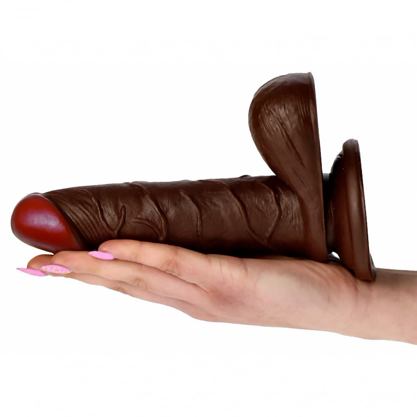 Dildo cu ventuză Real Rapture 16.5 cm Maro