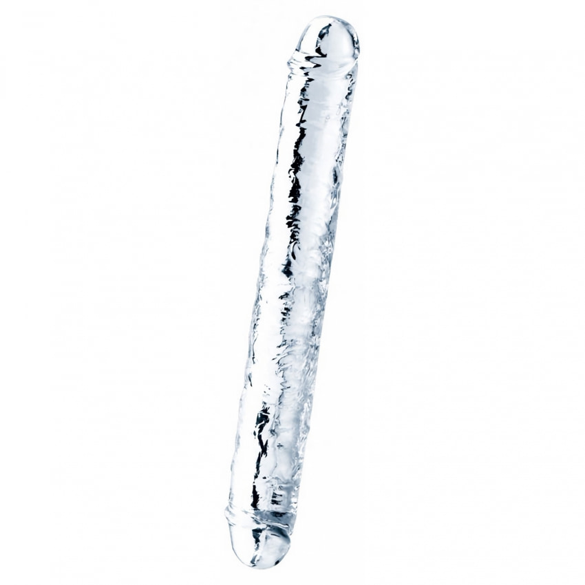 Dildo Dublu 30cm Flawless Transparent