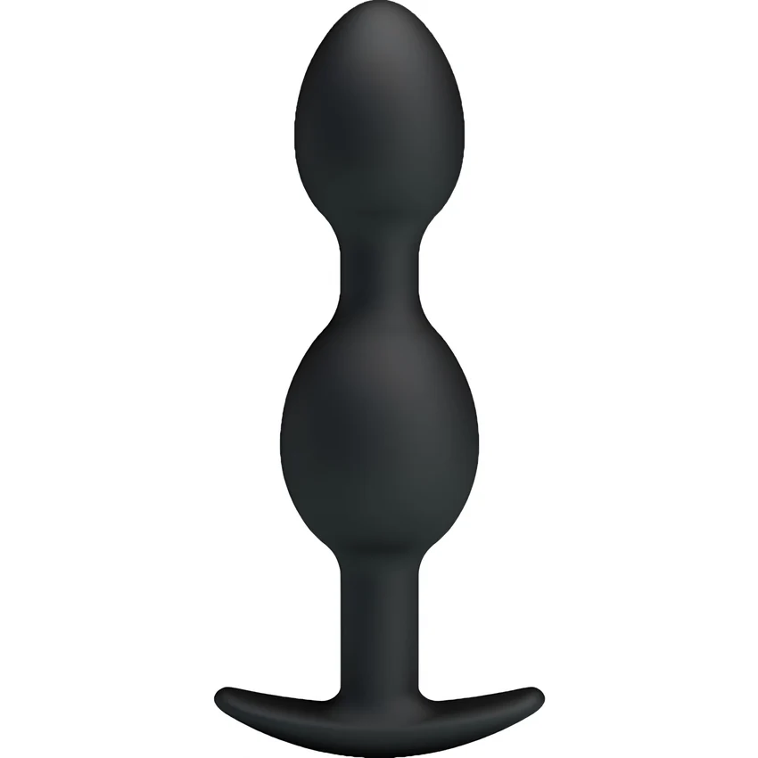 Vibrator Anal Cu Bile Metalice În Interior Negru