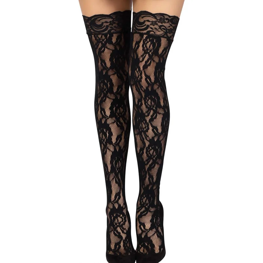 Dresuri Leg Avenue Rose Lace Negru XS-L