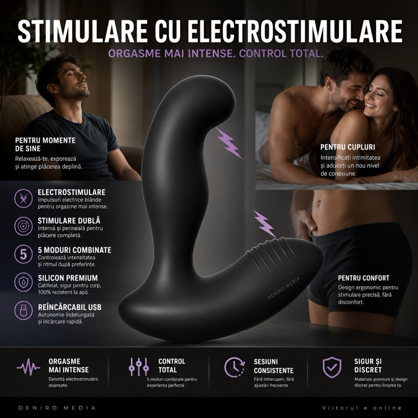Electro Stim Prostate Vibe Negru