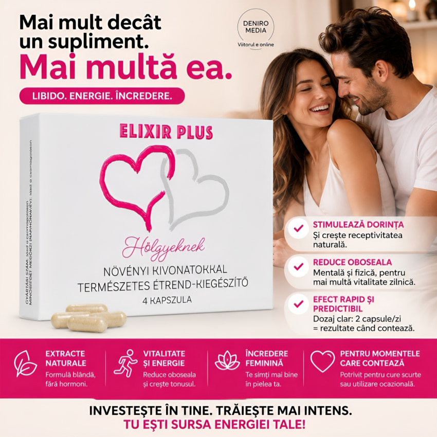 Elixir Plus Femei 4 Capsule Boost Natural Pentru Libidou