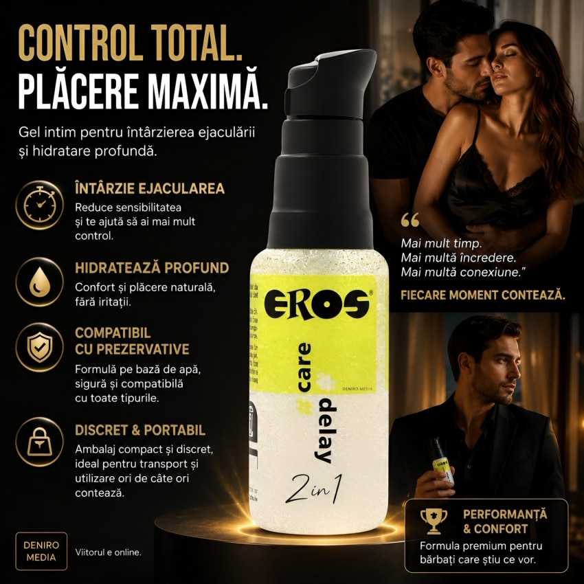 Eros 2in1 Care Delay Gel Intim 30 ml Pentru Bărbați