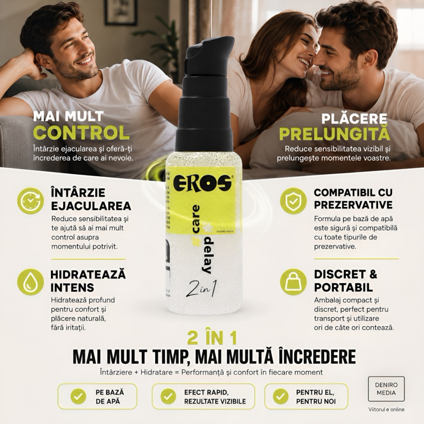 Eros 2in1 Care Delay Gel Intim 30 ml Pentru Bărbați