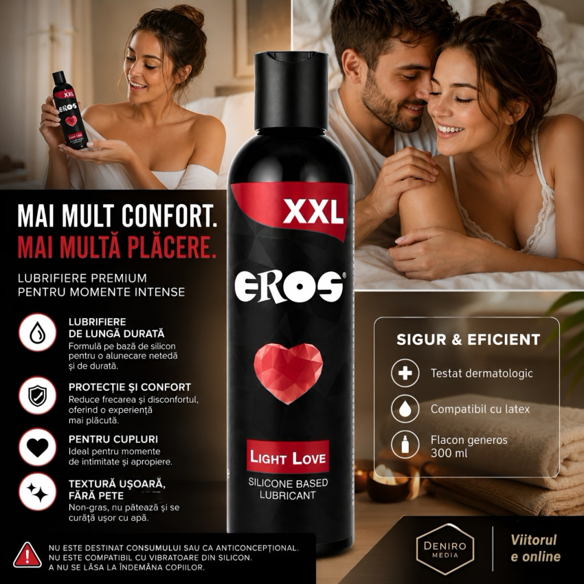 Eros XXL Light Love, Material lubrifiere siliconic 300 ml