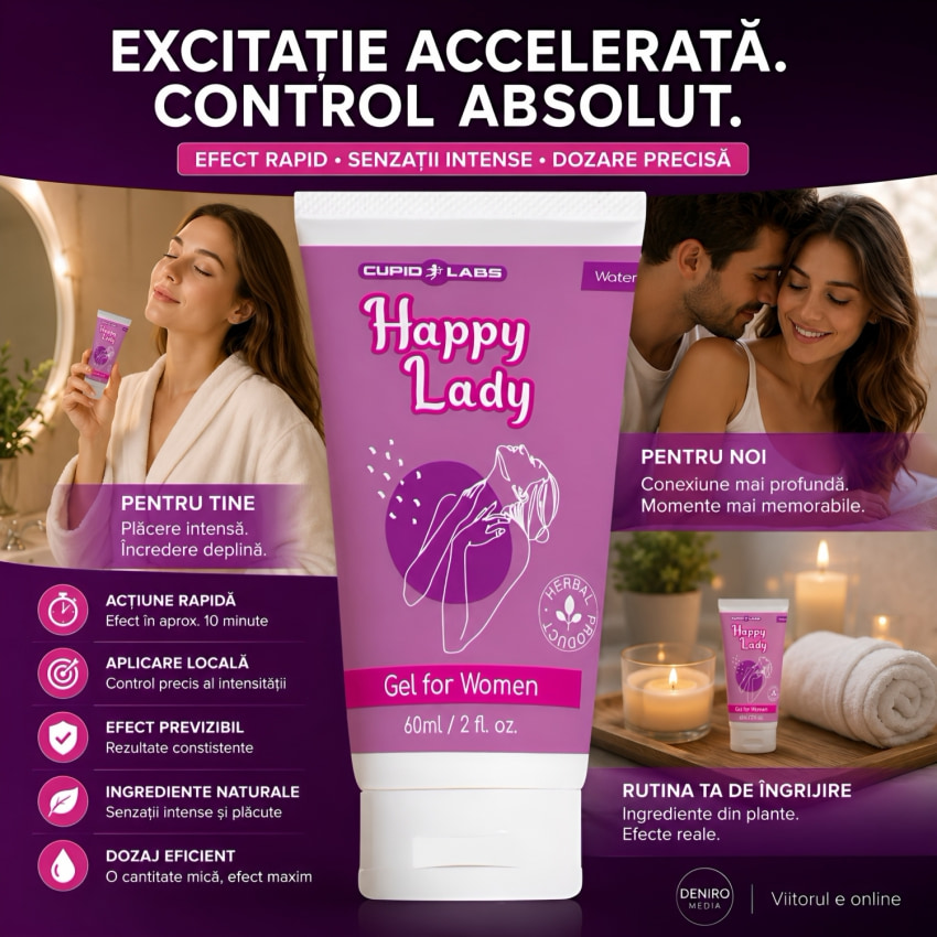 Gel Energizator Pentru Soții Happy Lady 60ml