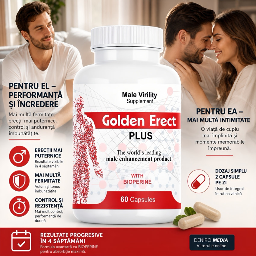 Golden Erect 60 Capsule Pentru Erecție și Volum Masculin 60buc