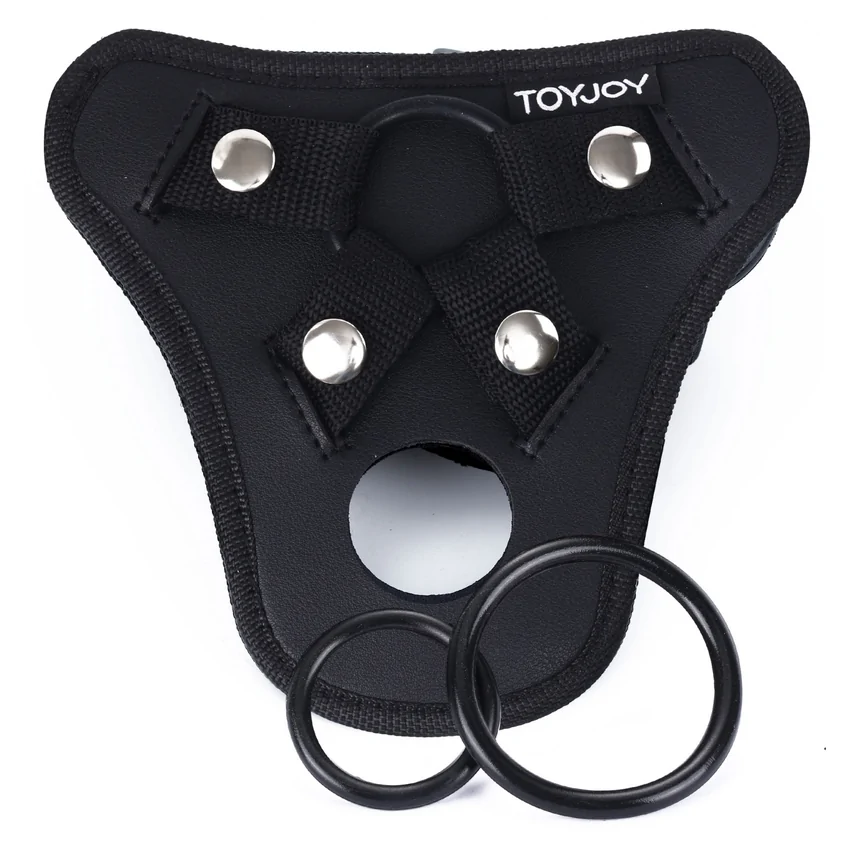 Ham Strap-On TOYJOY cu Gaură De Plăcere, Negru