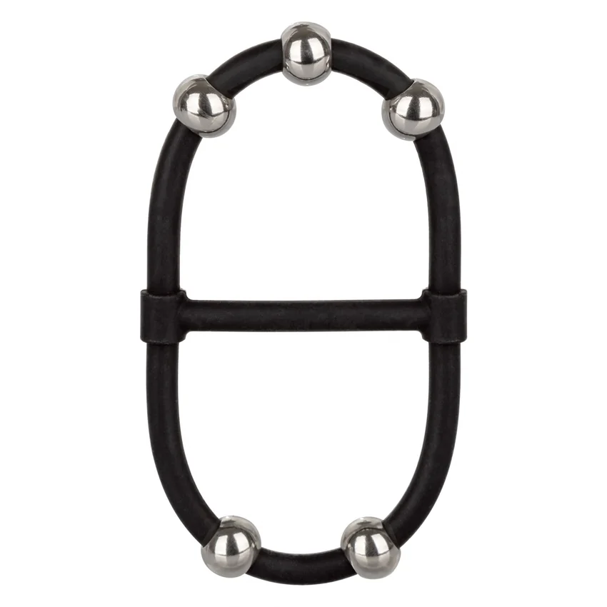 Inel Penis Beaded Dual Silicone Maximizer Negru