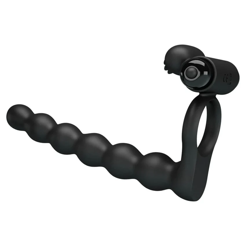 Inel Penis pentru Dublă Stimulare Hercules Negru