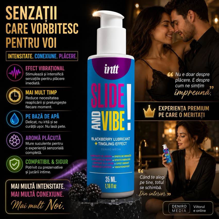 Intt Slide And Vibe, Lubrifiant Vibrant Mure 35 ml