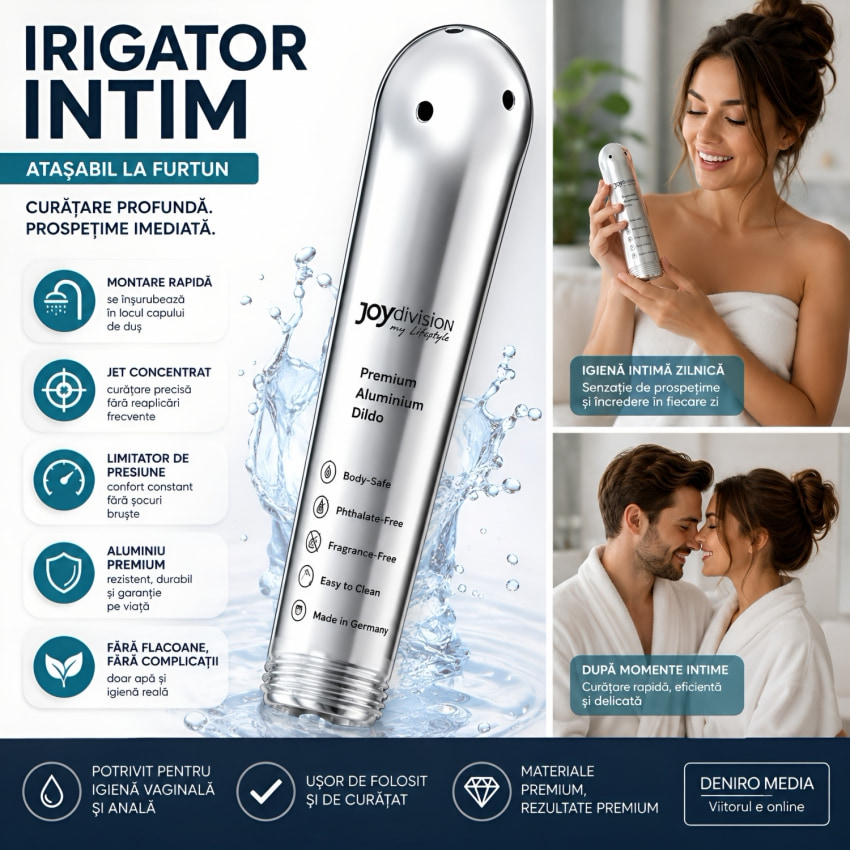 Irigator Intim Aluminium Argintiu