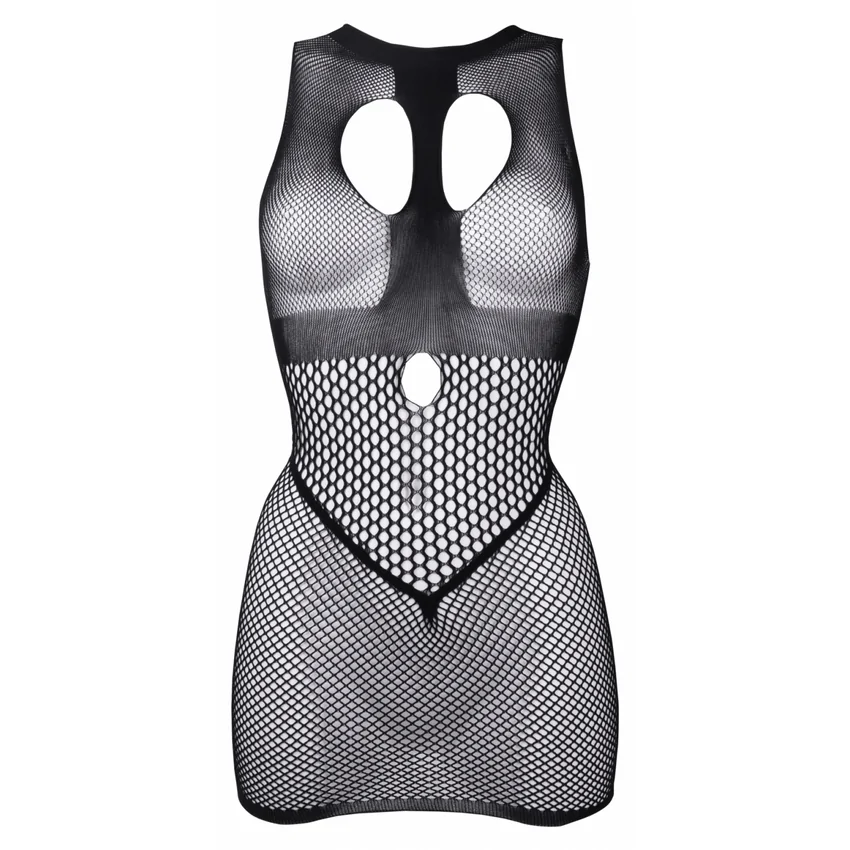 Le Désir Duo Net Open Cup Mini Dress Negru S-L