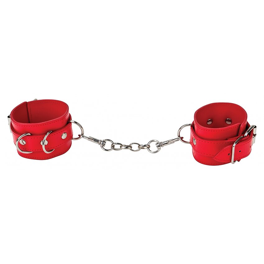 Leather Cuffs Roșu
