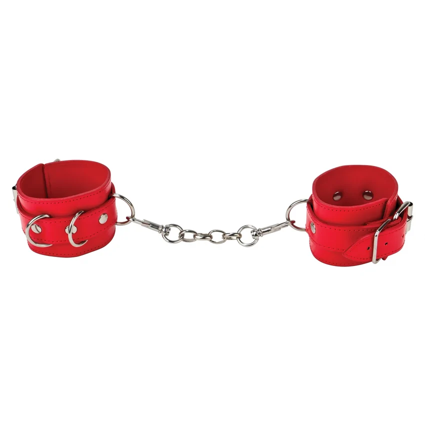 Leather Cuffs Roșu