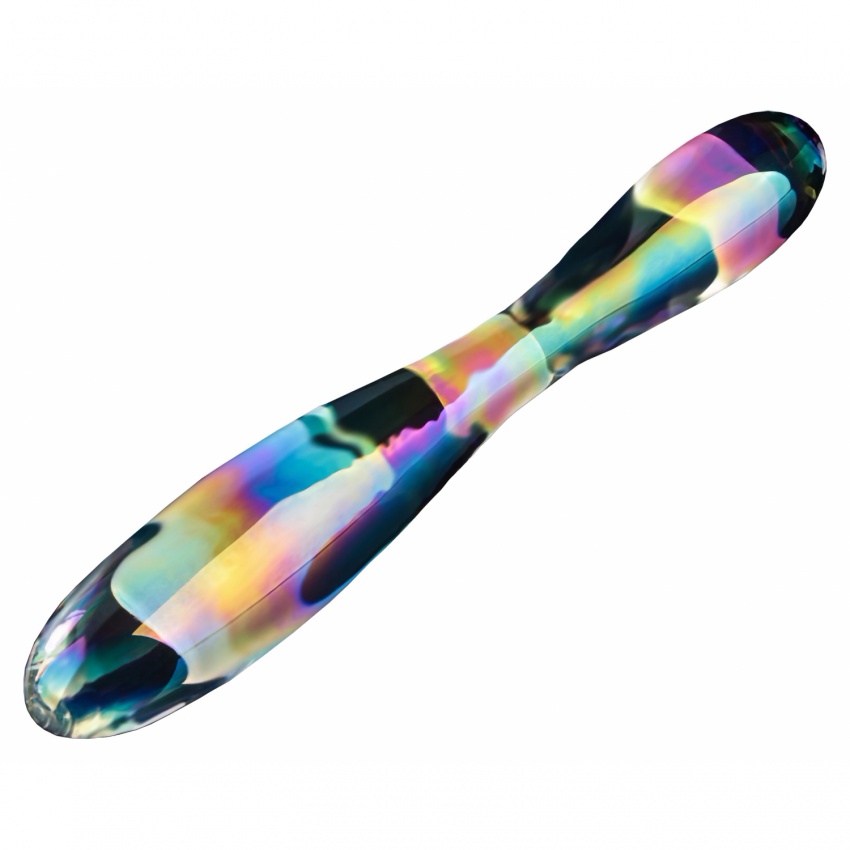 Lovetoy Double Delight - Jucărie Dublă Din Sticlă 23,2 cm Transparent