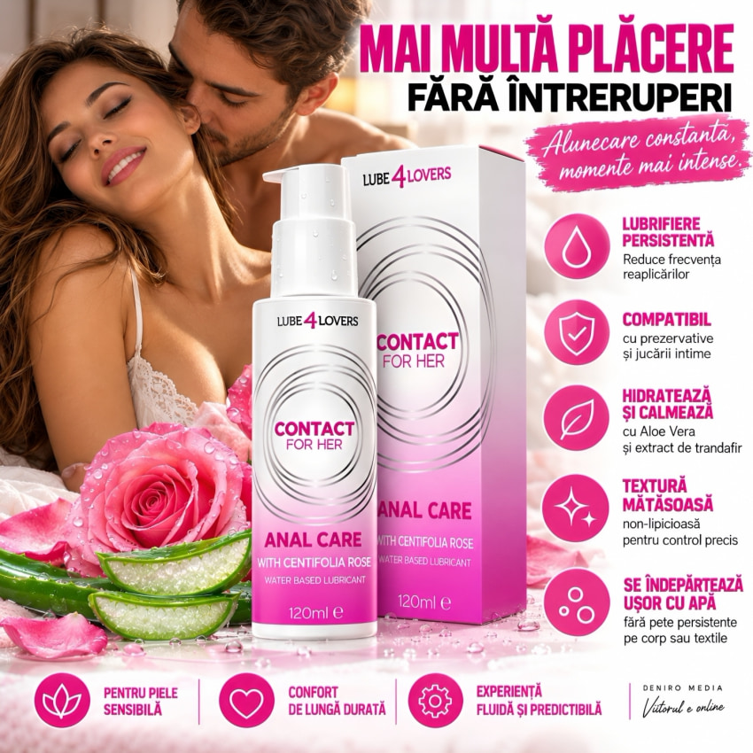 Lubrifiant Anal Care cu Extras de Trandafir 120 ml