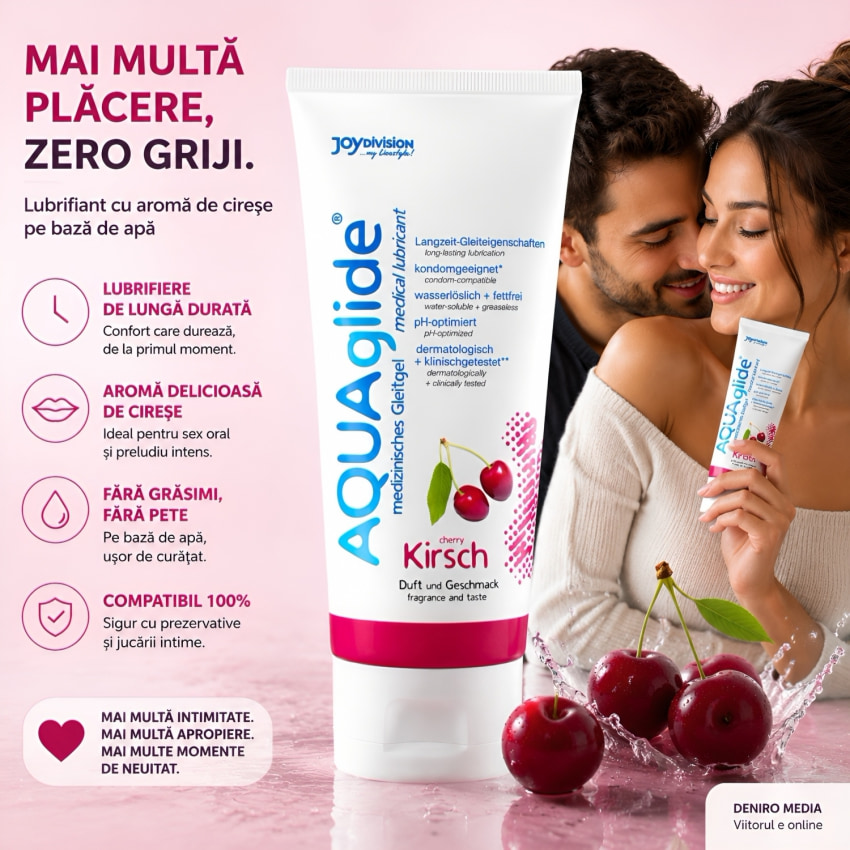 Lubrifiant AQUAglide Aromă Cireșe 100ml