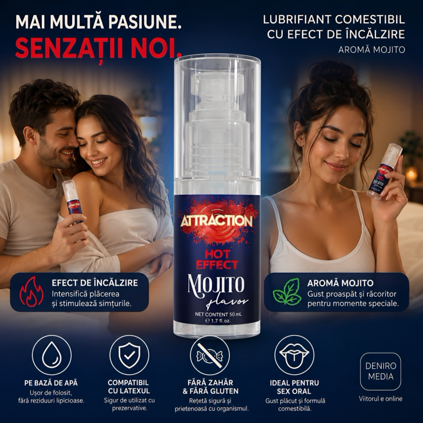 Lubrifiant Attraction Heat Mojito 50ml