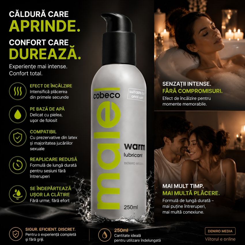 Lubrifiant cu Rezultat de Încălzire Male 250ml