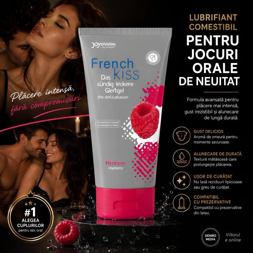 Lubrifiant Frenchkiss Mireasmă Raspberry 75 ml